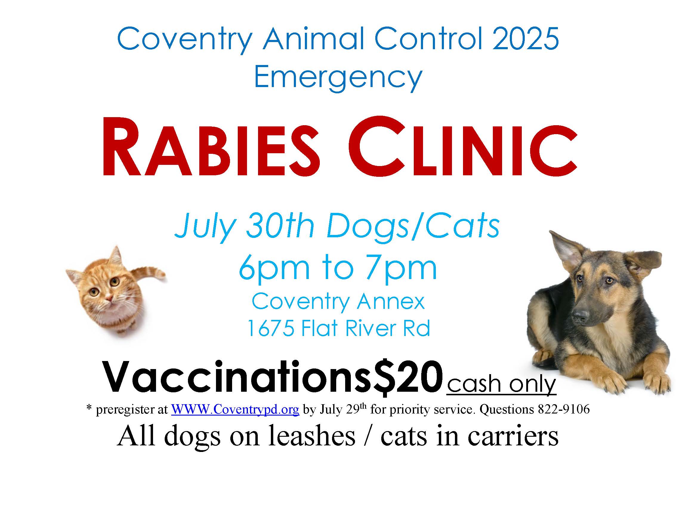 Rabies Clinic Summer 2025